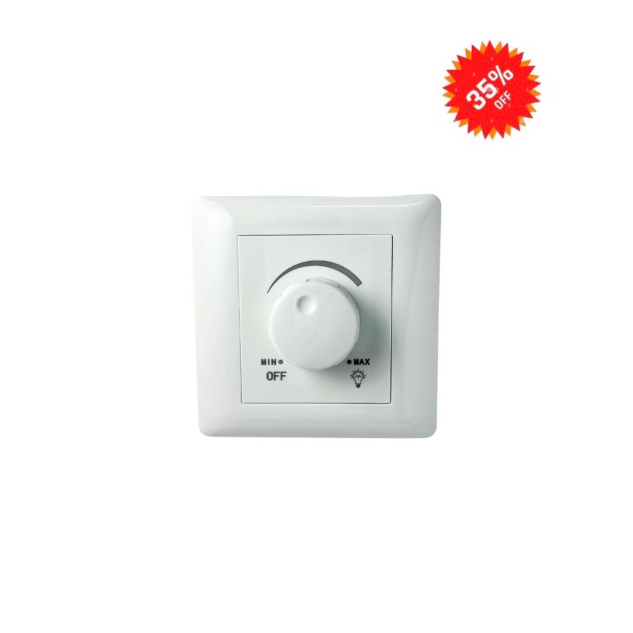 dimmer switch-silver and white