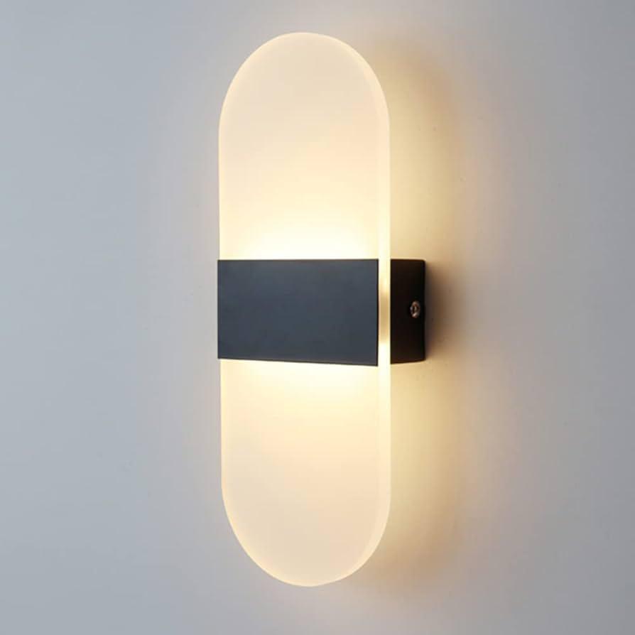 Acrylic Black LED Wall Sconce