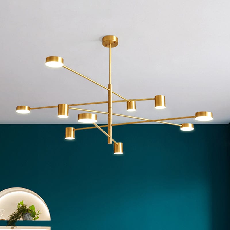 Luxe Glow 10-Light Gold Chandelier